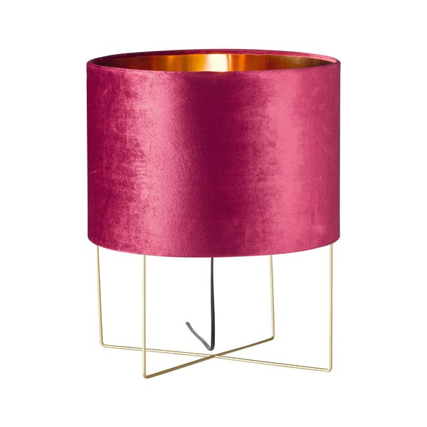 Fialová stolní lampa s textilním stínidlem (výška 43 cm) Aura – Fischer & Honsel
