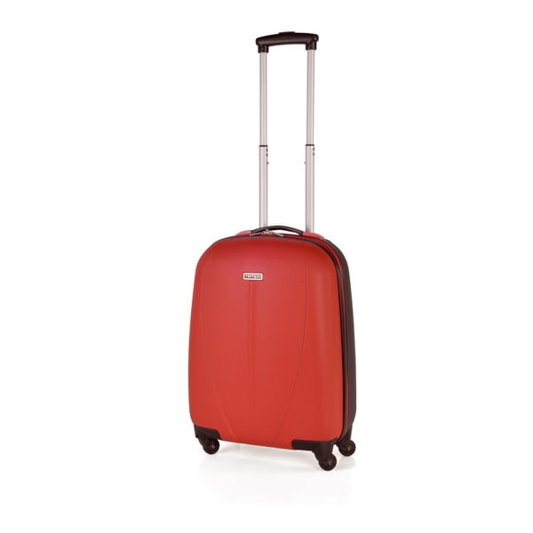 Červený cestovní kufr na kolečkách Arsamar Wright, výška 55 cm