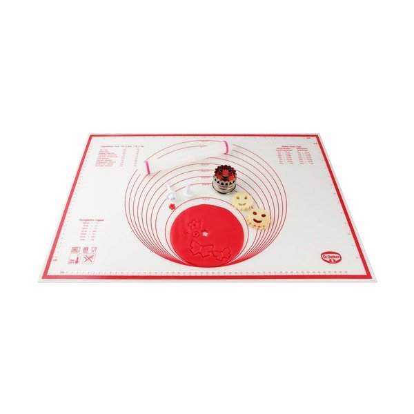 Červeno-bílá silikonová fólie na pečení Dr. Oetker Flexxibel Love, 60 x 40 cm-image-2