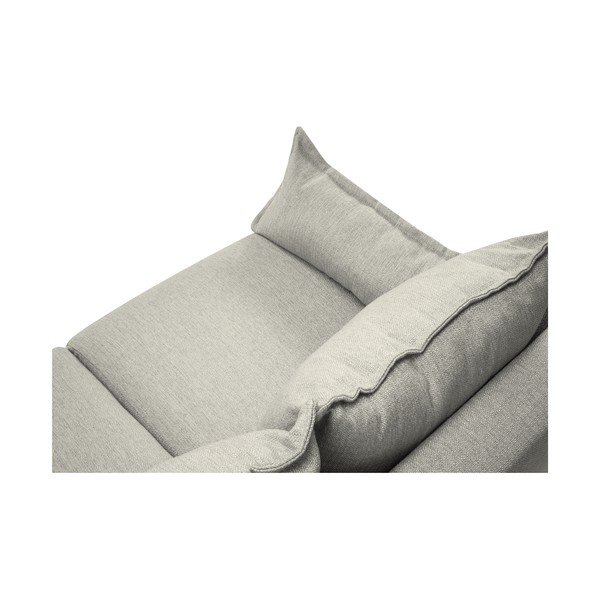 Světle šedá rozkládací pohovka s úložním prostorem Mazzini Sofas Freesia-image-1