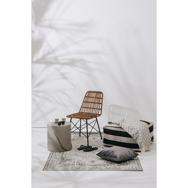 Světle šedý pléd s podílem bavlny Euromant Chevron, 140 x 180 cm-image-1