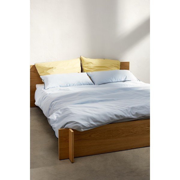 Světle modrý povlak na peřinu na jednolůžko z bavlněného saténu 140x200 cm Oba – noo.ma-image-1