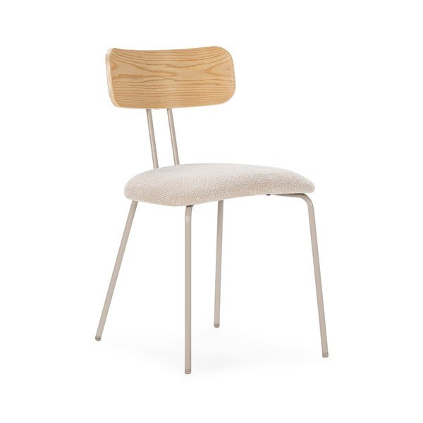 Béžová/v přírodní barvě čalouněná jídelní židle Olimpia – MOME