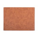 Oranžovohnědé prostírání z imitace kůže ZicZac Troja Rectangle, 33 x 45 cm