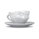 Bílý porcelánový šálek na kávu 58products Smiley, objem 200 ml
