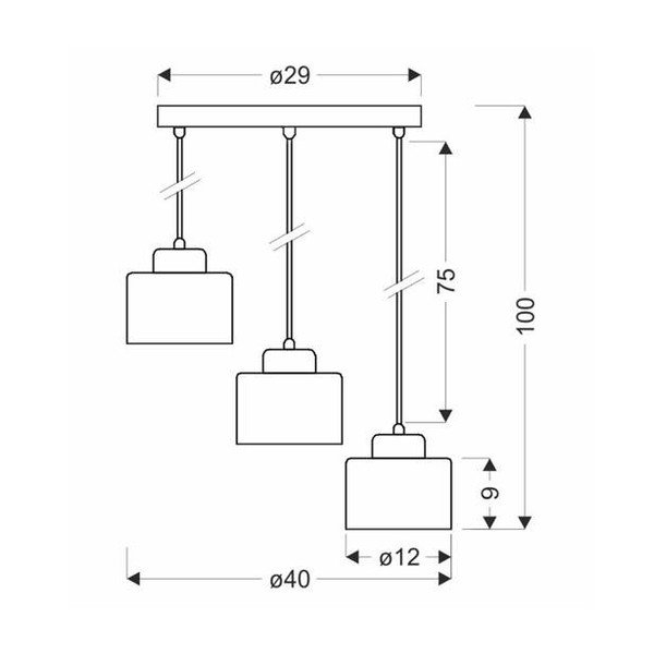 Černé kovové závěsné svítidlo Wama – Candellux Lighting-image-1