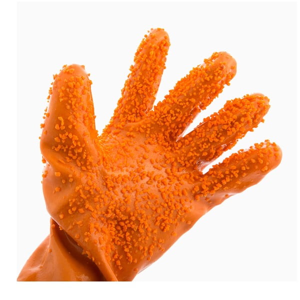 Oranžové rukavice pro čištění zeleniny InnovaGoods-image-2