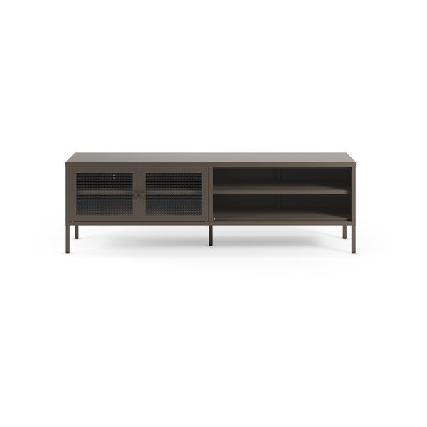 Šedý kovový TV stolek 160x50x35 cm Layna – Marckeric