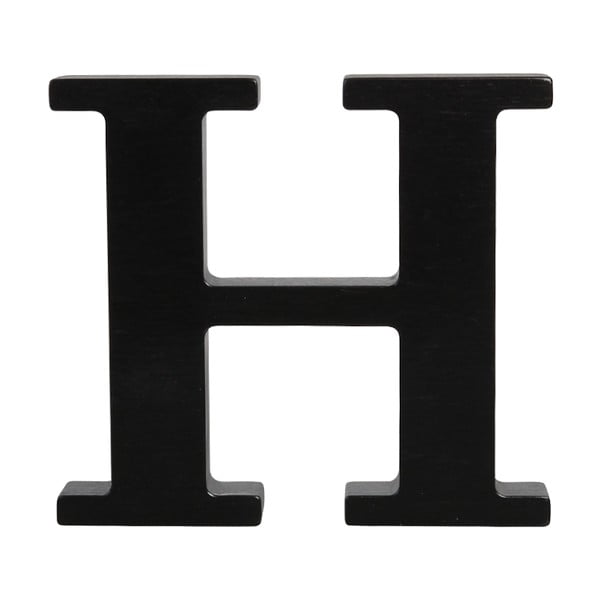 Černé dřevěné písmeno Typoland H