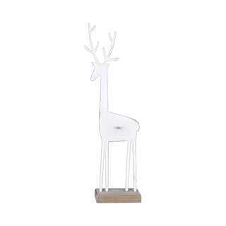 Bílá dekorativní soška s patinou Ego Dekor Deer, výška 25,5 cm