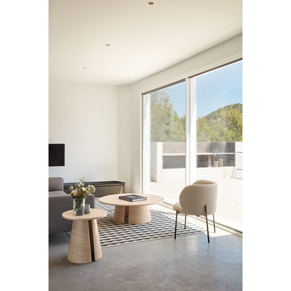 Bílé křeslo z imitace kůže Mogi - Teulat-image-1