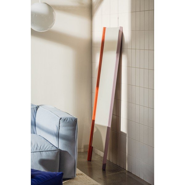 Stojací zrcadlo s dřevěným rámem 49x166 cm Lun – noo.ma-image-1