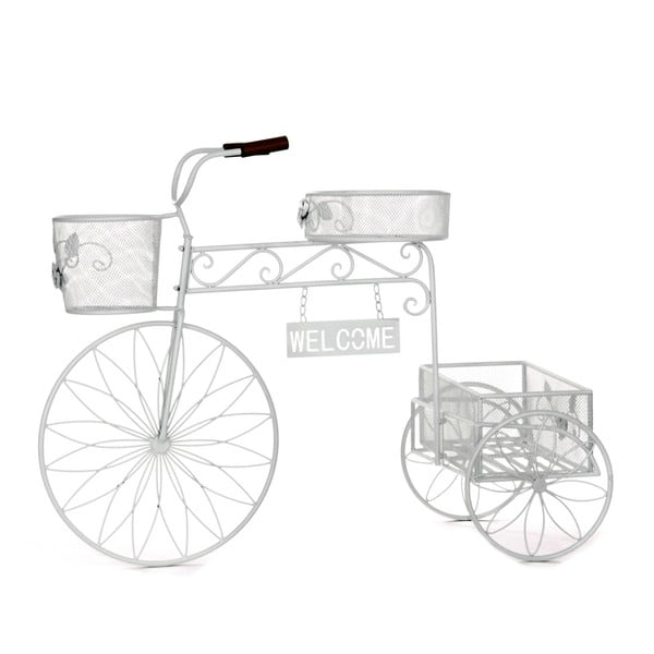 Bílý stojan na květináče Soho And Deco Bicycle