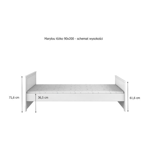 Bílá dětská postel BELLAMY Marylou, 90 x 200 cm-image-2