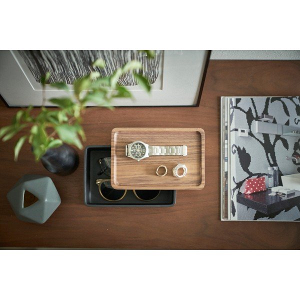 Černý úložný box s víkem 18,5x12,5x7 cm Rin – YAMAZAKI-image-1