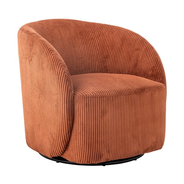 Oranžové manšestrové křeslo ušák Pradi – Bloomingville