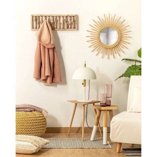 Nástěnné věšáky v sadě 3 ks z teakového dřeva v přírodní barvě 60 cm Muntfre – Kave Home-image-1