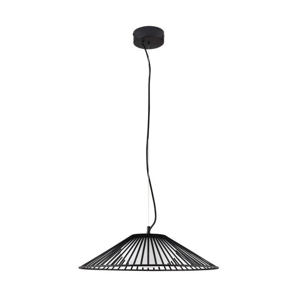 Matně černé kovové LED závěsné svítidlo se skleněným stínidlem ø 50 cm Brume – Nova Luce
