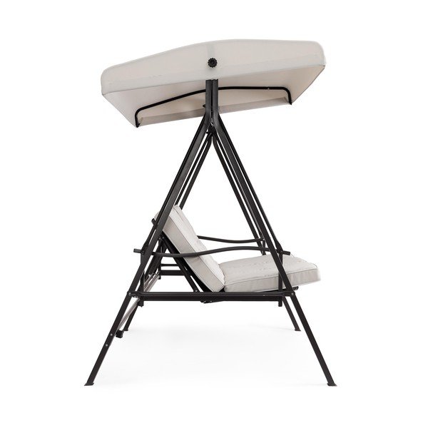 Antracitová/béžová kovová zahradní houpačka Taurus – Bizzotto-image-3