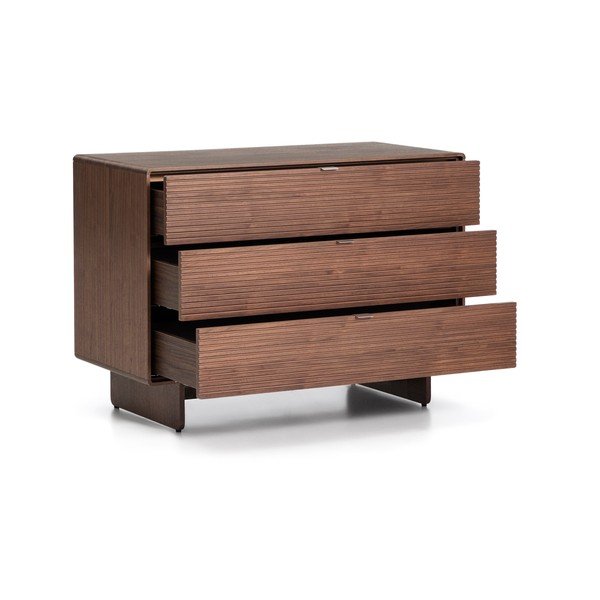 Komoda v dekoru ořechu v tmavě přírodní barvě 101x75x50 cm Norlen – Kave Home-image-4