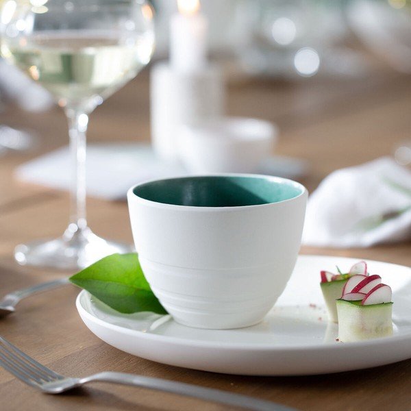 Bílo-zelený porcelánový šálek Villeroy & Boch Leaf, 450 ml-image-1