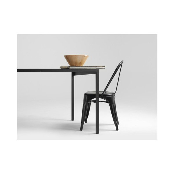 Černý kovový jídelní stůl CustomForm Obroos, 140 x 80 cm-image-2