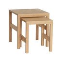 Odkládací stolky v dekoru dubu v sadě 2 ks 40x40 cm Puzzle – Hübsch