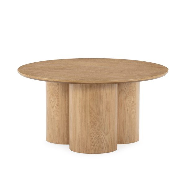 Kulatý konferenční stolek v dekoru dubu v přírodní barvě ø 80 cm Lua – MOME