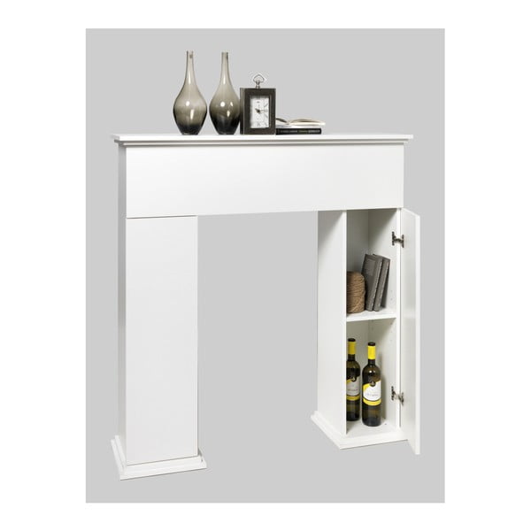 Bílá dekorativní krbová římsa s úložným prostorem 13Casa Fireplace-image-2