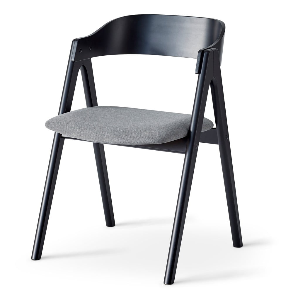 Černá jídelní židle z bukového dřeva s šedým sedákem Findahl by Hammel Mette