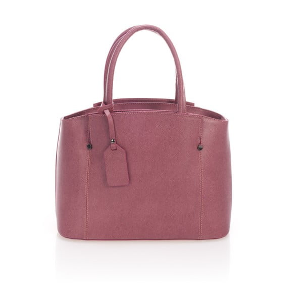 Růžová kožená kabelka Lisa Minardi Halona