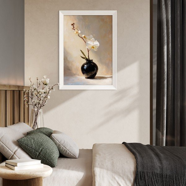 Tištěný obraz s rámem 56x75 cm White Orchid – Styler-image-2