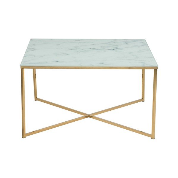 Bílý konferenční stolek 80x80 cm Alisma - Actona-image-2