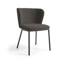 Černé čalouněné jídelní křeslo Ciselia – Kave Home
