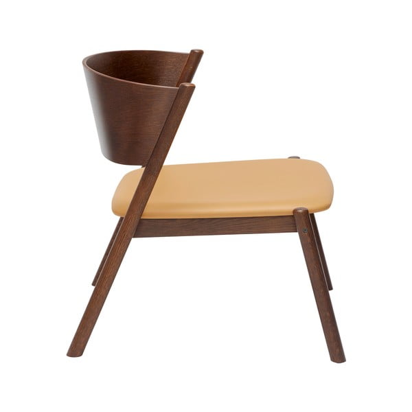 Tmavě hnědé křeslo Oblique – Hübsch-image-2