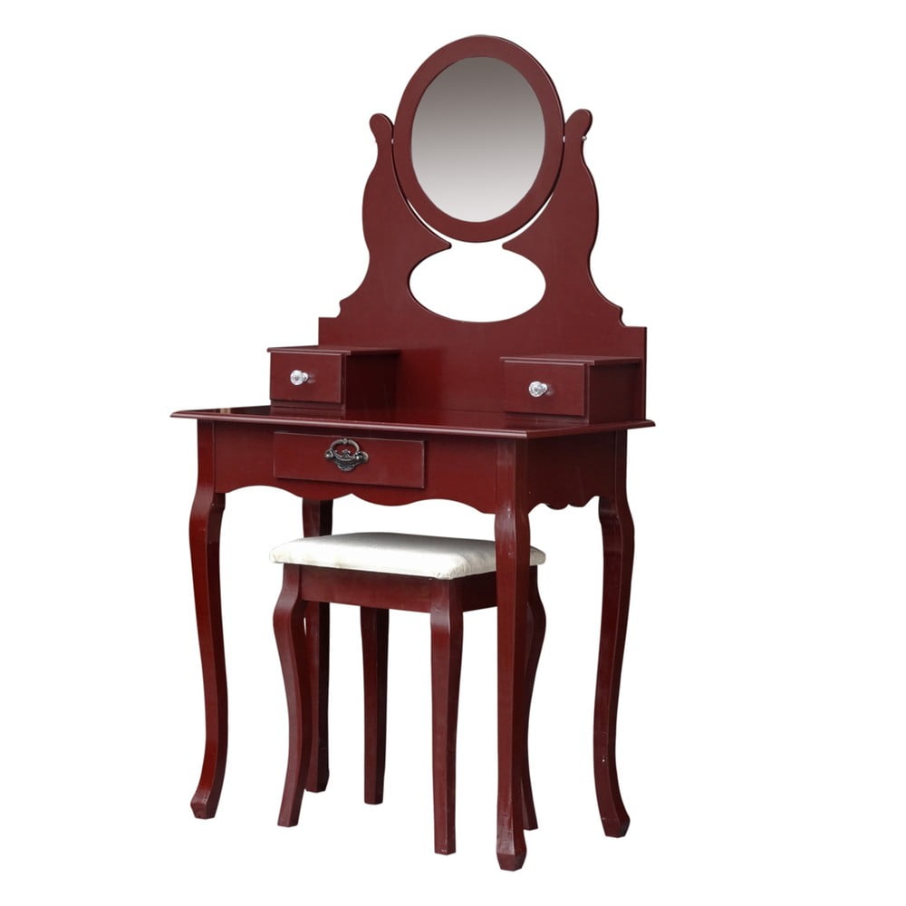 Toaletní stolek s taburetkou Mendler Brown