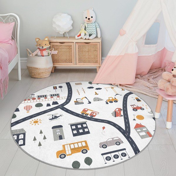 Pratelný dětský hrací koberec ø120 cm World Around Me – Mila Home-image-4