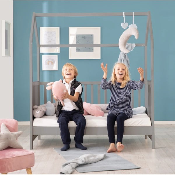 Šedá postýlka 70x140 cm – Roba-image-1