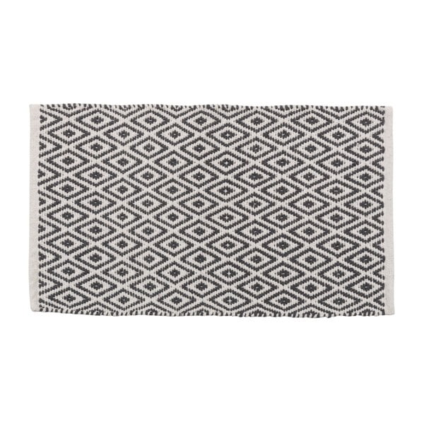 Černobílý bavlněný koberec Unimasa Bali, 80 x 50 cm
