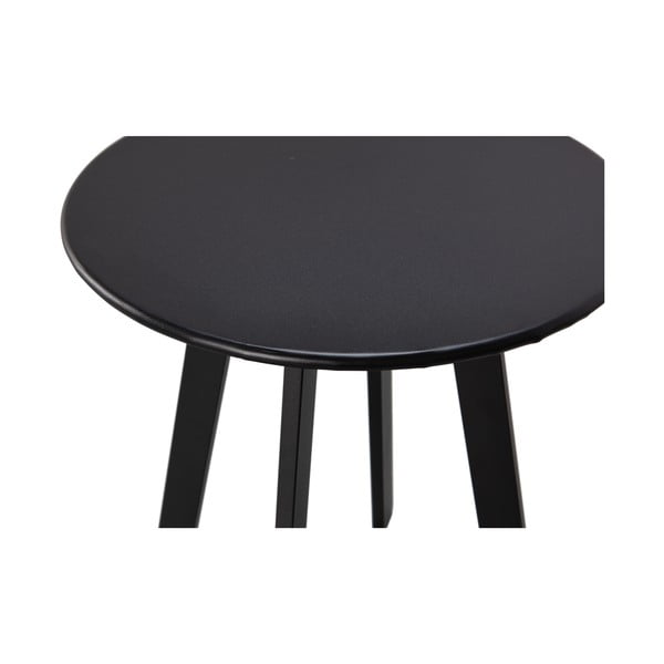 Černý zahradní odkládací stolek WOOOD Fer, ø 40 cm-image-1