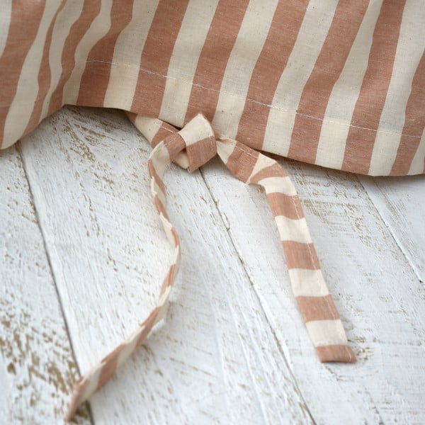 Povlečení v terakotové barvě na dvoulůžko 200x200 cm Zanzibar Stripe – Pineapple Elephant-image-3