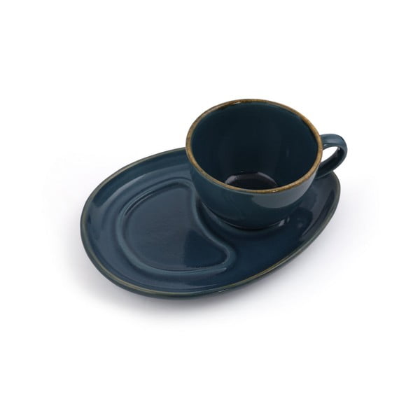 Tmavě modré keramické šálky v sadě 2 ks 0.21 l – Hermia-image-3