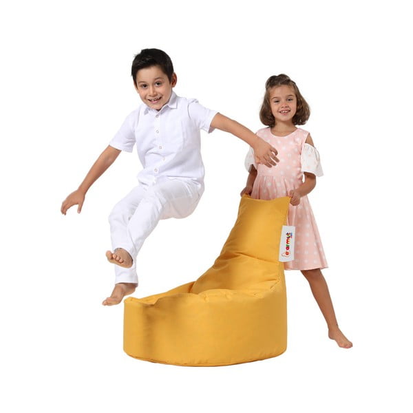 Žlutý dětský sedací vak Baton – Floriane Garden-image-4