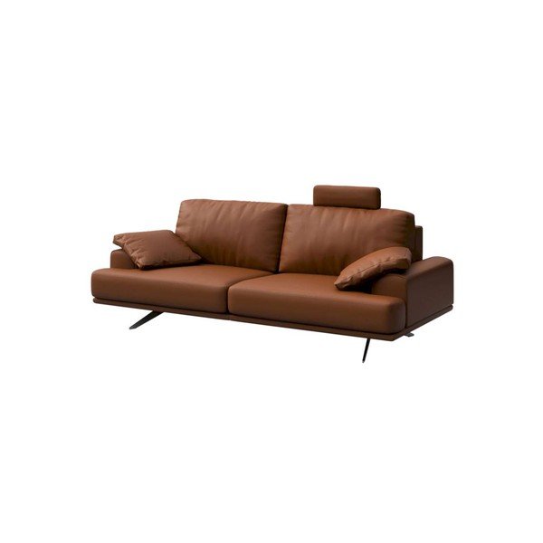 Koňakově hnědá kožená pohovka 220 cm Prado – MESONICA-image-2