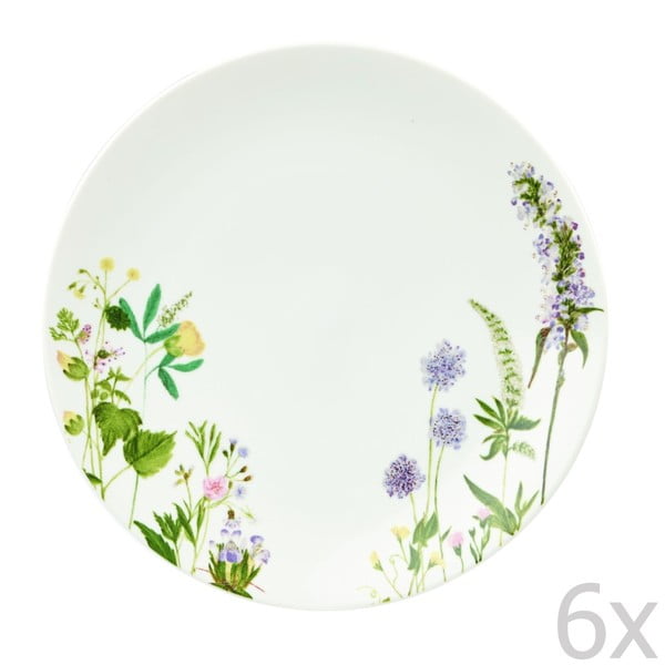 Sada 6 talířů Churchill China Himalyan Flowers, 27 cm