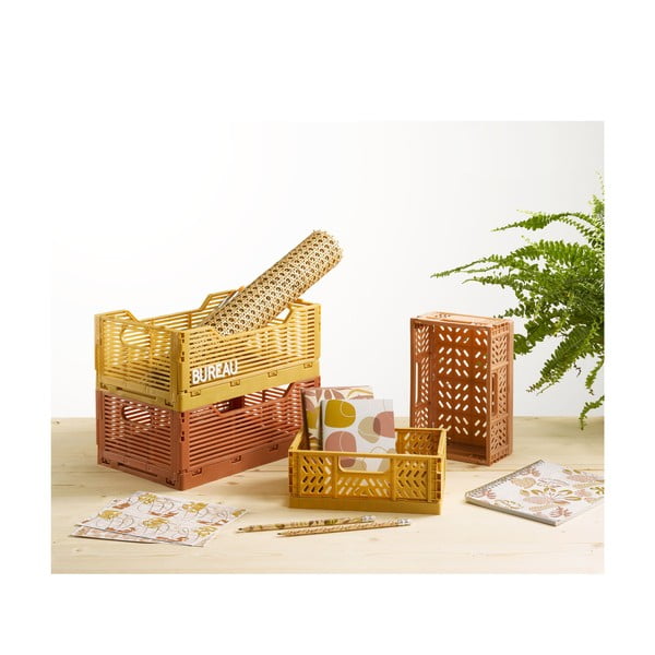 Plastový úložný box v lososové barvě 21x14.5x8 cm – Homéa-image-3