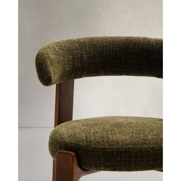 Khaki/hnědá jídelní židle z jasanového dřeva Granite – Kave Home-image-3