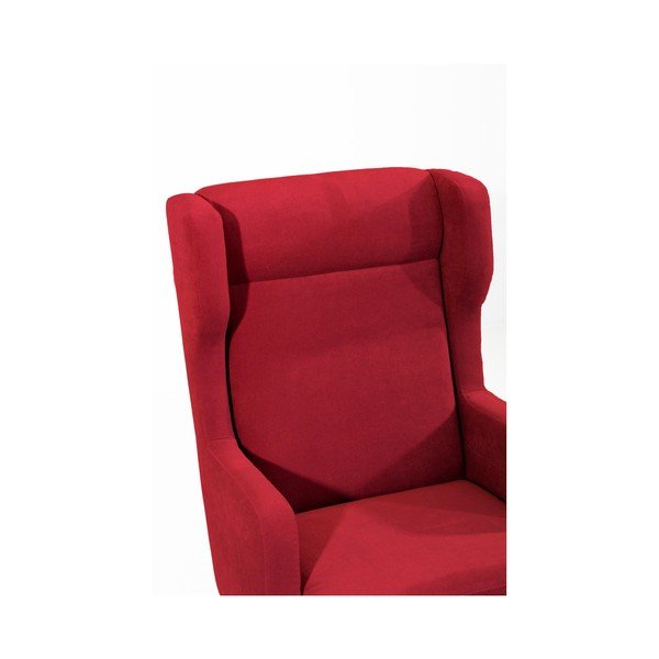 Červené křeslo ušák Max Winzer Bennet Suede-image-3
