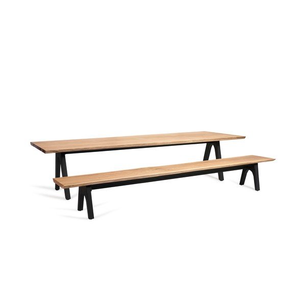 Černá/přírodní zahradní lavice Pure – Diphano-image-2