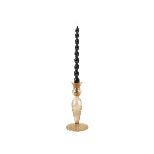 Světle hnědý skleněný svícen PT LIVING Swirl, výška 17 cm-image-3